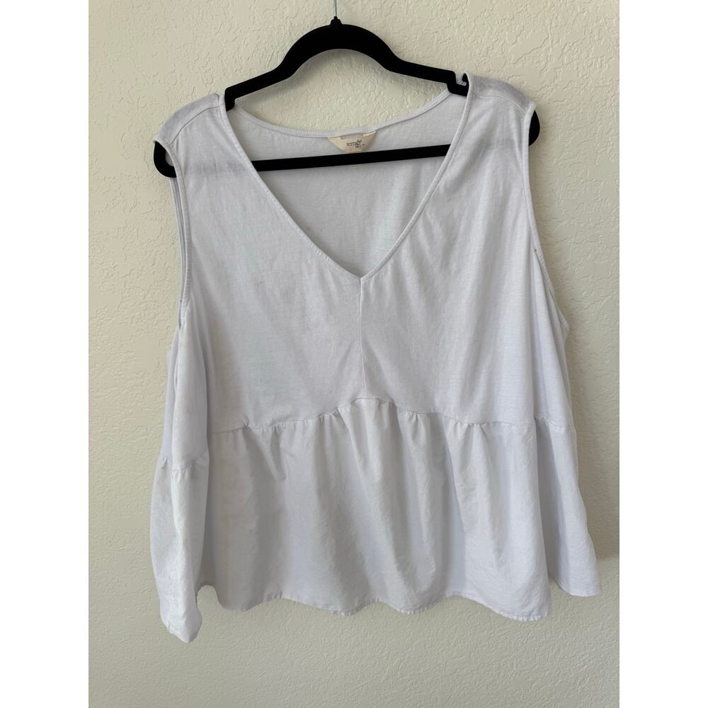 Terra&Sky white Boho peasant top size 3X